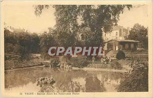 Cartes postales Vichy bassin dans les nouveaux pares