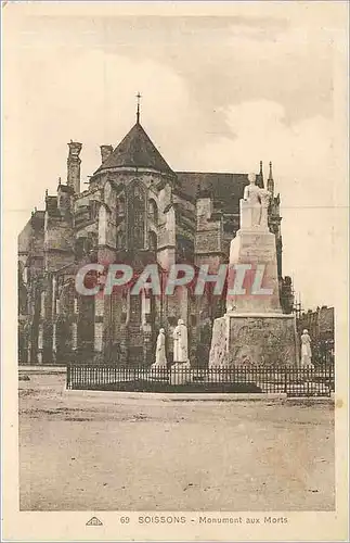 Cartes postales Soissons monument aux morts