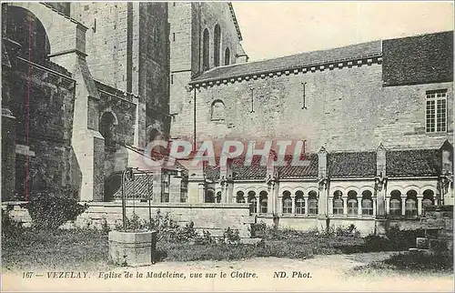 Ansichtskarte AK Vezelay Eglise de la Madeleine vue sur le Cloitre