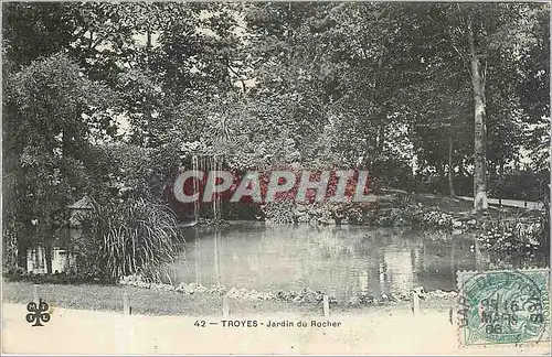 Cartes postales Troyes Jardin du Rocher