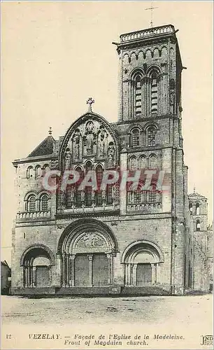 Ansichtskarte AK Vezelay facade de l'Eglise de la Madeleine