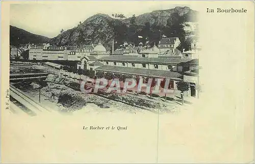 Cartes postales La Bourboule le Rocher et le Quai Carte 1900