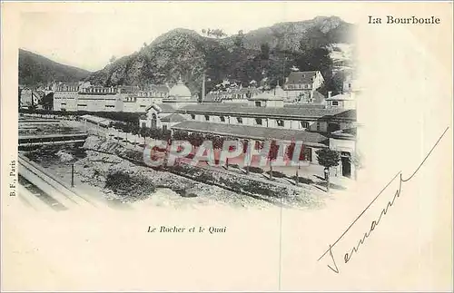Cartes postales La Bourboule le Rocher et le Quai Carte 1900