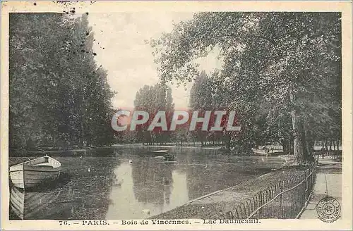 Cartes postales Paris Bois de Vincennes Lac Daumesnil