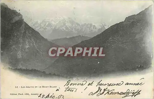 Cartes postales Les Aravis et le Mont Blanc