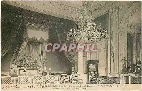 Ansichtskarte AK Versailles S et O Palais du Grand Trianon Chambre du Roi Louis Rhilippe