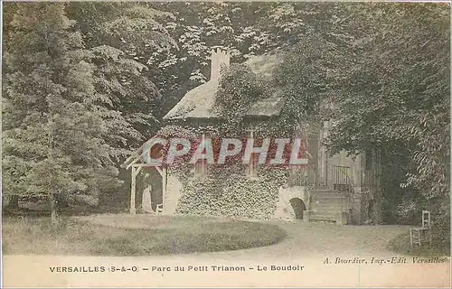 Cartes postales Versailles S et O parc du Petit trianon le Boudoir