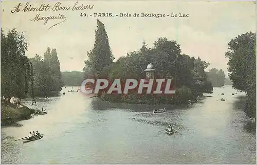 Cartes postales Paris Bois de Boulogne le lac