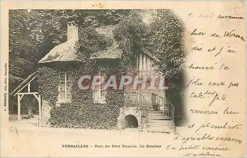 Cartes postales Versailles parc du petit trianon le boudoir Carte 1900