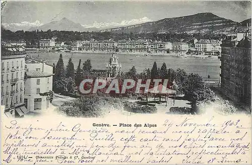 Cartes postales Geneve place des Alpes