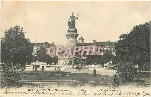 Cartes postales Lyon monument de la republique place carnot