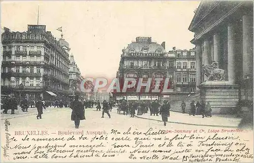 Cartes postales Bruxelles Boulevard Anspach