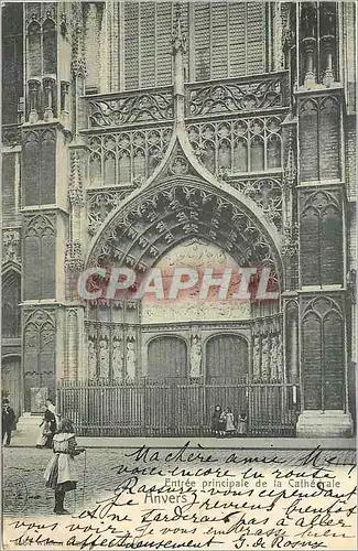 Ansichtskarte AK Entree principale de la Cathedrale Anvers