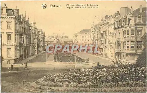 Cartes postales Ostende l'avenue Leopold et le Kursaal