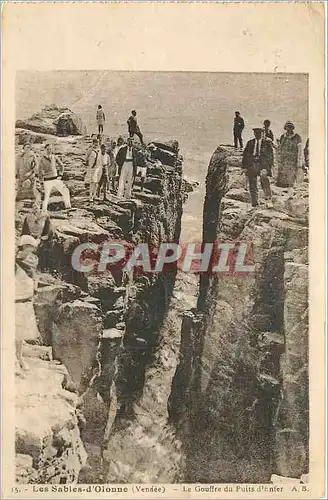 Cartes postales Les Sables d'Olonne Vendee le gouffre du puits d'Enfer