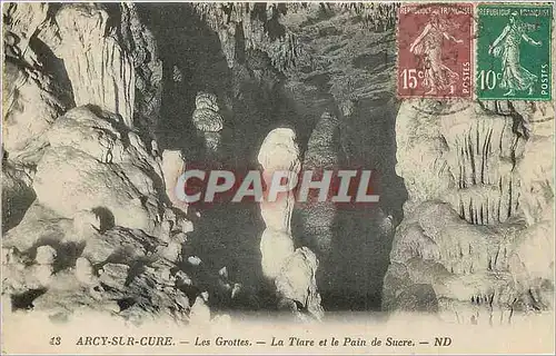 Cartes postales Arcy sur Cure les grottes la Tiare et le Pain de Sucre