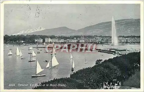 Cartes postales Geneve la rade et le mont blanc