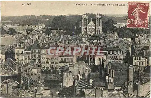 Cartes postales Bayonne vue generale vers St Andre
