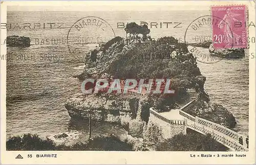 Cartes postales Biarritz le Baste a maree haute