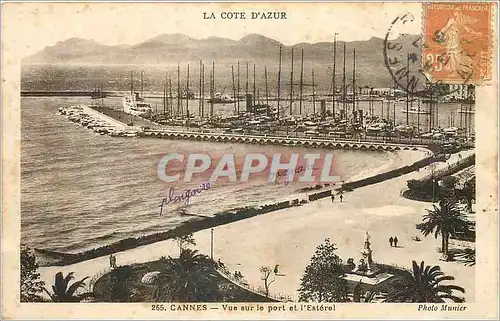 Ansichtskarte AK La Cote d'Azur Cannes vue sur le port et l'Esterel Bateaux