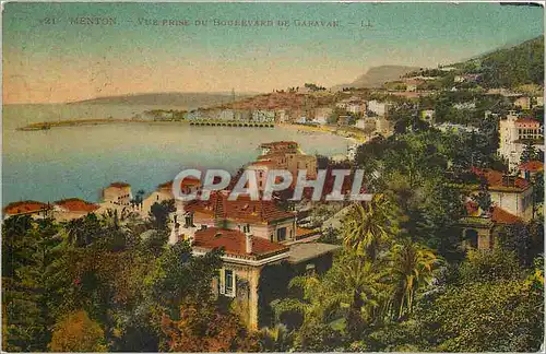 Cartes postales Menton vue prise du boulevard de Garavane