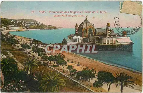 Cartes postales Nice promenade des Anglais et palais de la jetee