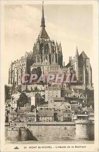 Cartes postales Mont St Michel l'abside de la basilique