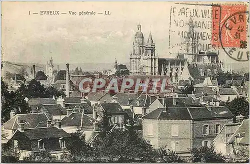 Cartes postales Evreux vue generale