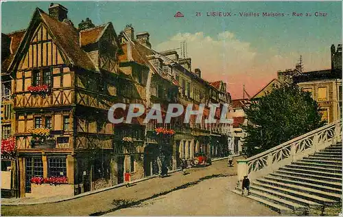 Cartes postales Lisieux vieilles maisons rue au Char