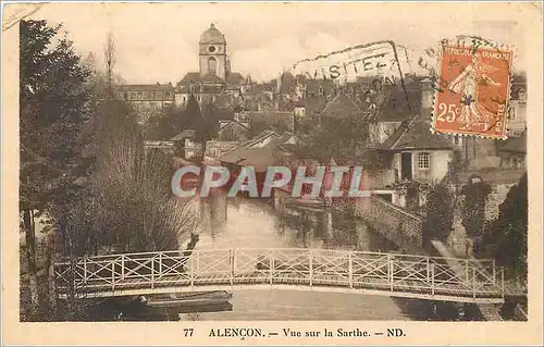 Cartes postales Alencon vue sur la Sarthe
