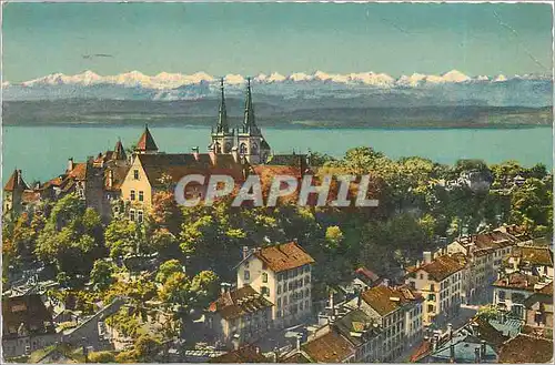 Cartes postales Neuchatel le chateau et la cathedrale