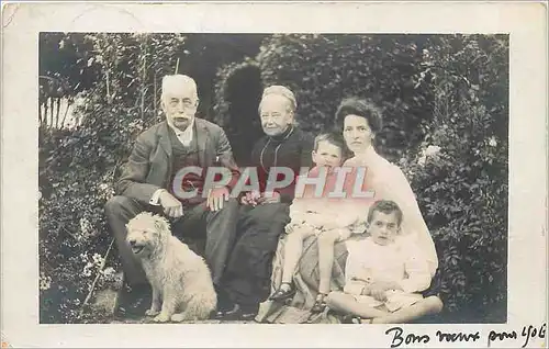 CARTE PHOTO Femme Chien