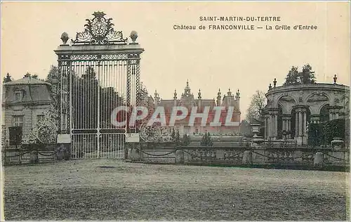 Cartes postales Saint Martin du Tertre Chateau de Franconville la grille d'entree