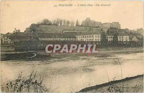 Cartes postales Pontoise l'hotel Dieu vue generale