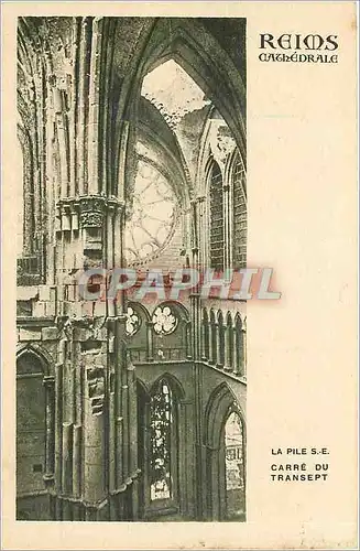 Ansichtskarte AK Reims Cathedrale la pile S E carre du transept