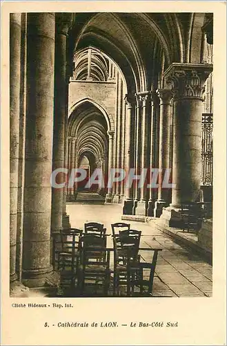 Ansichtskarte AK Cathedrale de Laon le Bas Cote Sud