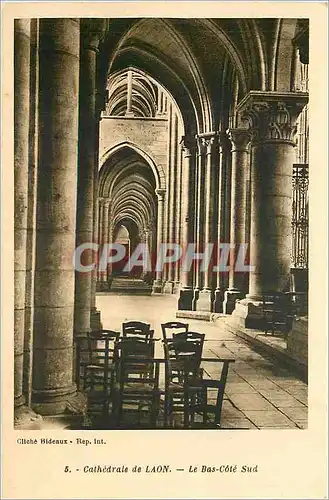 Cartes postales Cathedrale de Laon le Bas Cote Sud