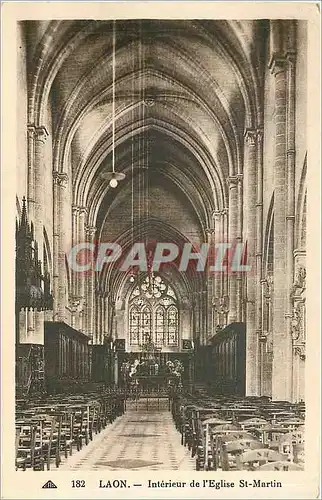 Cartes postales Laon Interieur de l'Eglise St Martin