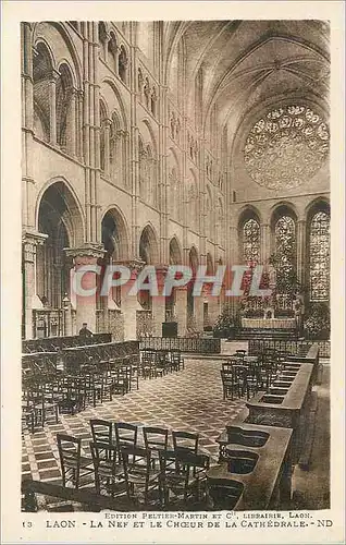 Cartes postales Laon la Nef et le Choeur de la Cathedrale
