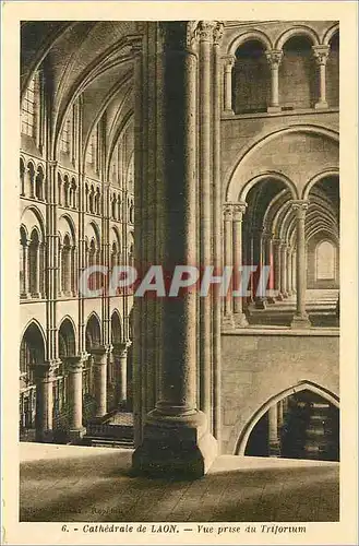 Cartes postales Cathedrale de Laon vue prise du Triforum