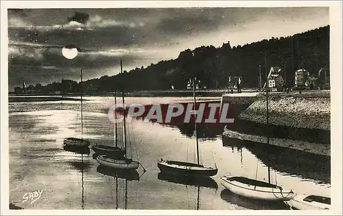 Ansichtskarte AK Houlgate Calvados Vue prise du Port de Dives Effet de nuit