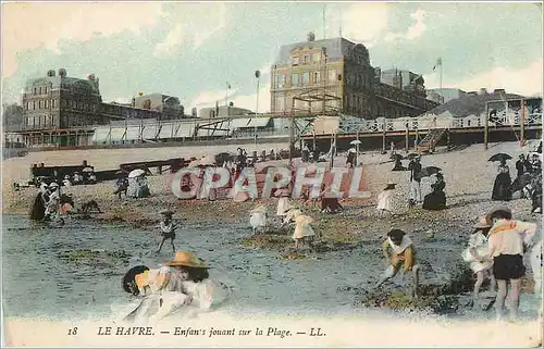 Ansichtskarte AK Le Havre Enfants jouant sur la Plage