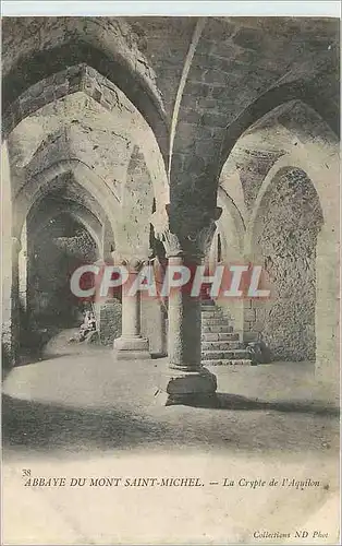 Ansichtskarte AK Abbaye du Mont Saint Michel La Crypte de l'Aquilon