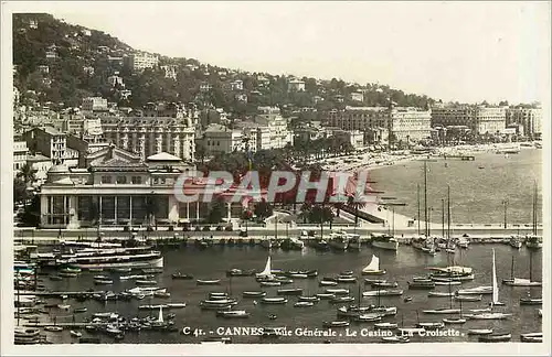 Cartes postales Cannes Vue Generale Le Casino La Croisette