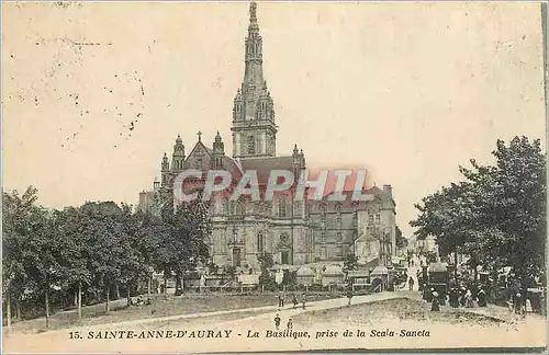 Cartes postales Sainte Anne d'Auray La Basilique prise de la Scala Sancta