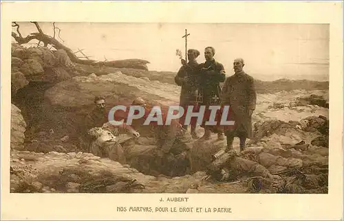 Cartes postales J Aubert nos Martyrs Pour le Droit et la Patrie