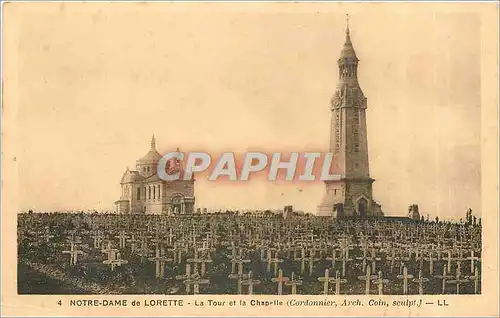 Cartes postales Notre Dame de Lorette La Tour et la Chapelle