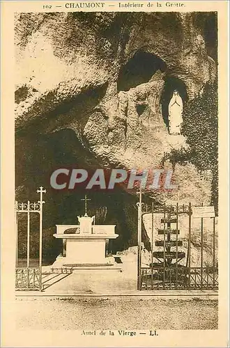 Cartes postales Chaumont Interieur de la Grotte Autel de la Vierge