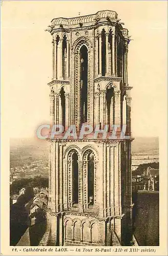 Cartes postales Cathedrale de Laon La Tour St Paul