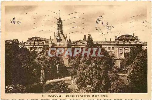 Cartes postales Toulouse Donjon du Capitole et son Jardin